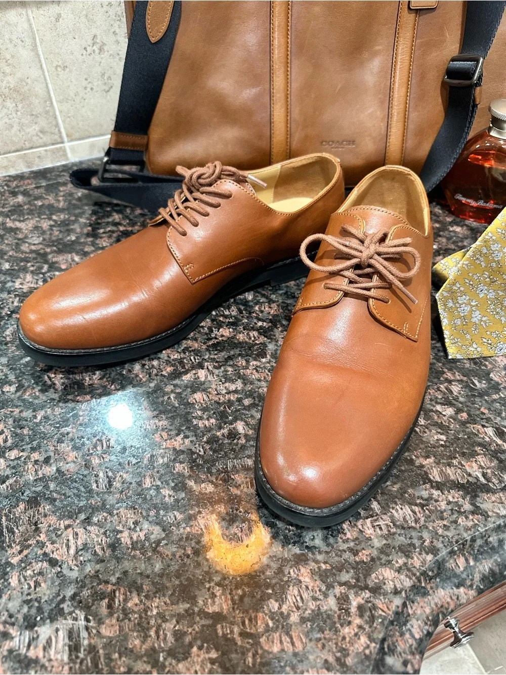 Coach Men's Brown Leather Oxfords
